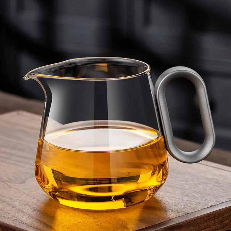 伟升 当代 玻璃公道杯茶叶过滤分茶器加厚耐热高档玻璃茶具茶漏