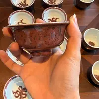 【9.27张总感恩专场】景秀雲廬联名枣皮红撒蓝满工老辣带内绘压手杯