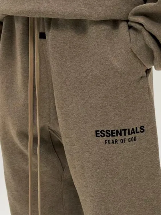 FW ESSENTIALS复线拉绒卫裤美式休闲高街秋冬加绒束腿裤