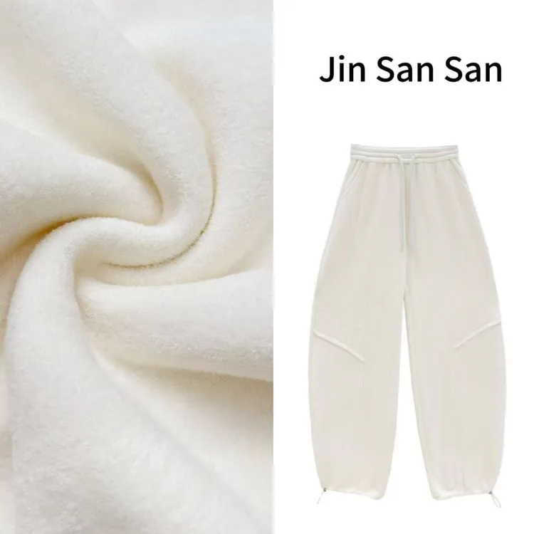 金三三【可盐可甜】2025冬季新款时尚加绒设计师显瘦休闲裤H5755