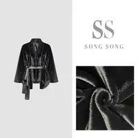 SONG-【雾都晚宴】原创冬款黑色重工时尚气质百搭轻奢设计款外套