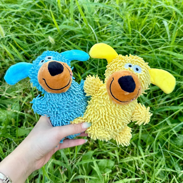 【拖把狗】怪叫发声蓝色玩具解闷神器狗狗毛绒解压小狗磨牙洁齿互动