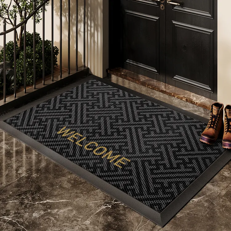 轻奢加厚入户门地垫弹力丝防滑除尘耐脏耐磨刮泥脚垫门口门外地毯