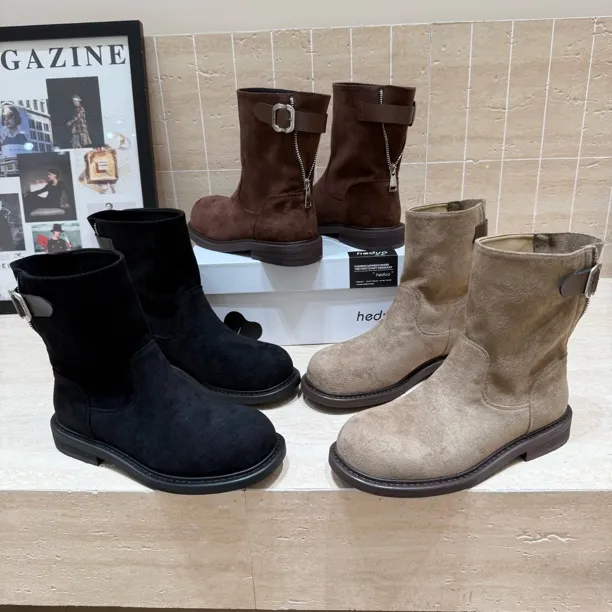 朵7540新款时尚套筒洋气短靴舒适百搭休闲瘦瘦靴