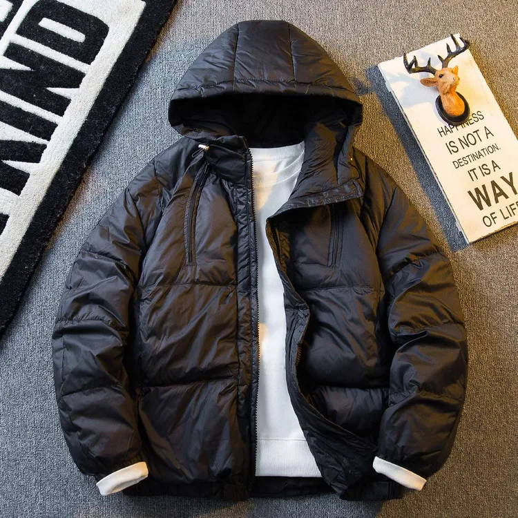 重磅高绒加厚90绒羽绒服男冬季白鸭绒保暖户外机能连帽外套男