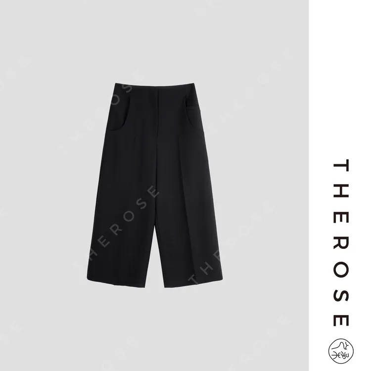 之柔【米兰达】简约百搭强捻双层花呢高级感舒适八分裤休闲直筒裤女