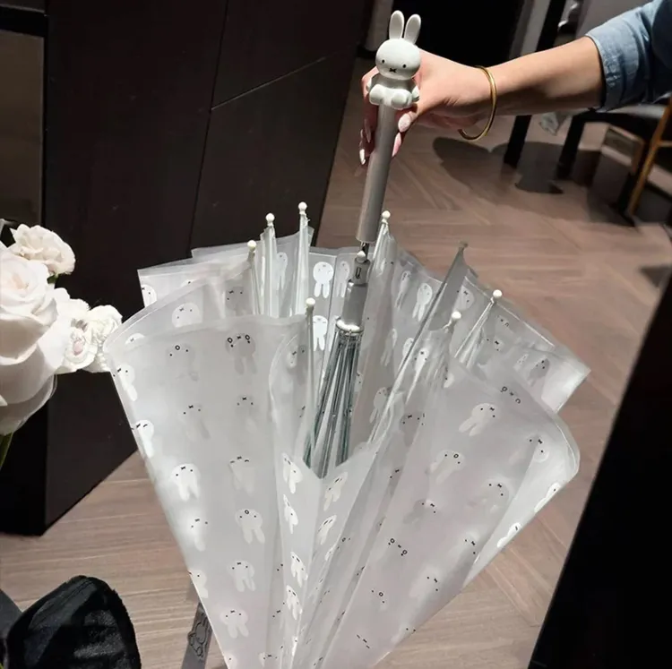 首发正版米菲兔雨伞ins风兔子手柄日本同款加大加厚简约卡通雨伞