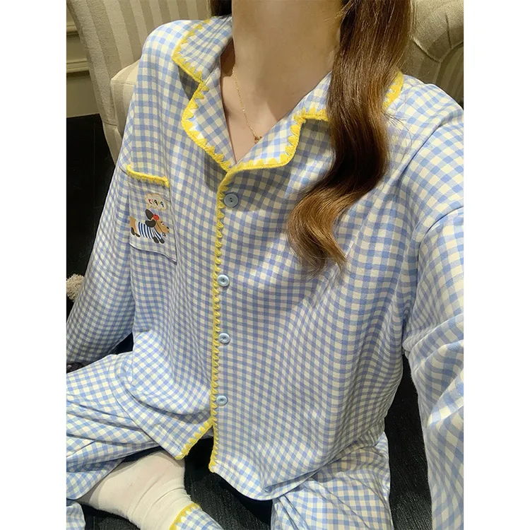 睡衣女款爆款2025新款春秋季甜美风可外穿大码舒适长袖家居服套装