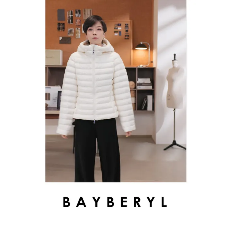 BAYBERYL老贝速暖羽绒*轻薄绗缝百搭秋冬羽绒服9YRF5J1143-10/12