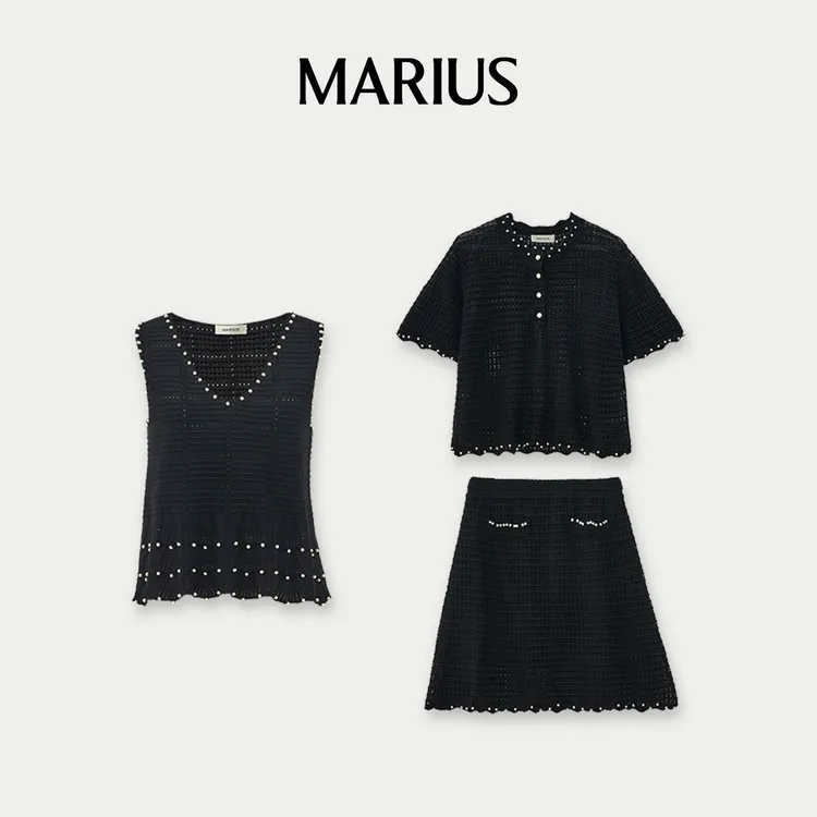 MARIUS“约会套”千金INS风法式时尚轻熟风针织套装