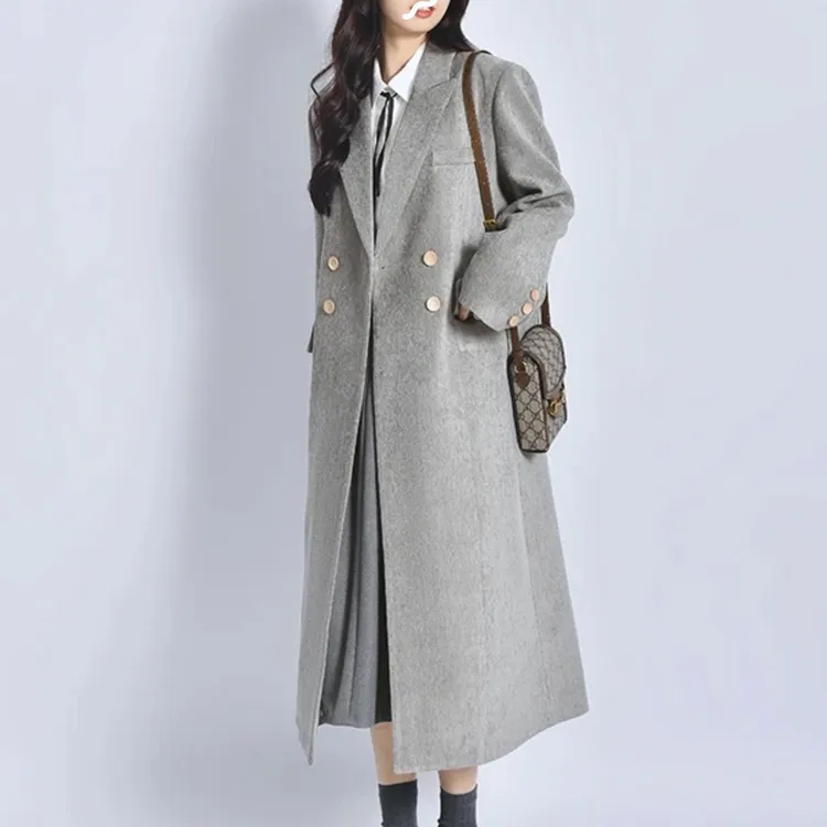 西装大衣女春秋季新品气质时尚复古高级感中长款宽松正肩西服外套