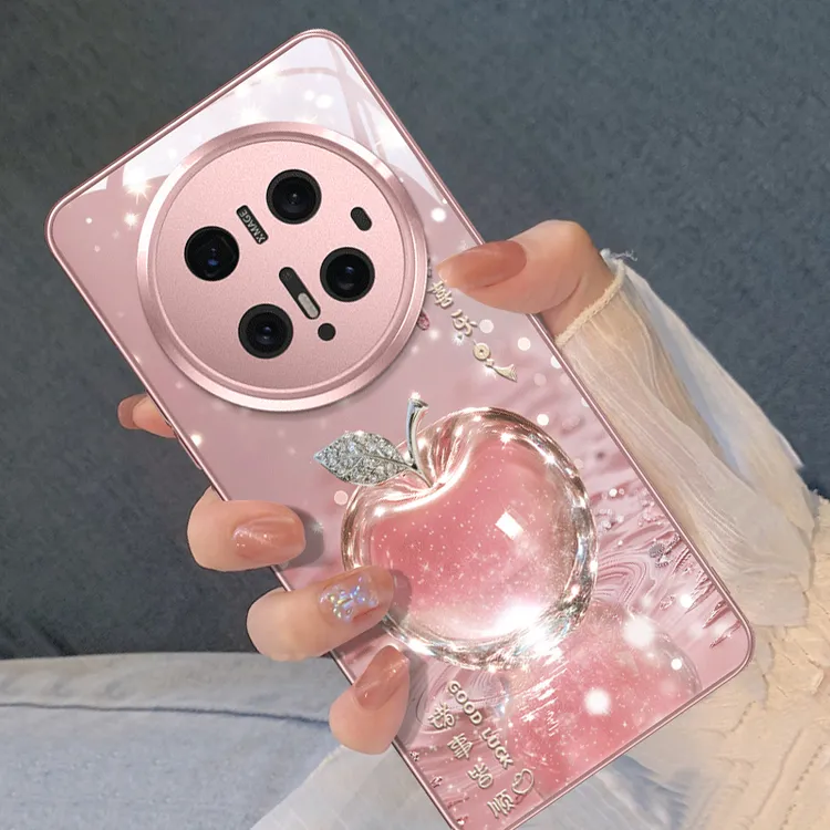 皆顺水晶苹果适用华为mate80pro手机壳时尚mate70pro防摔mate60女