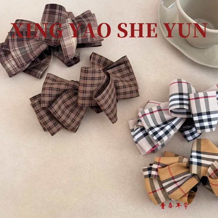 水钻英伦风复古经典香蕉夹女年新款气质竖夹高马尾圆头后脑勺亮闪