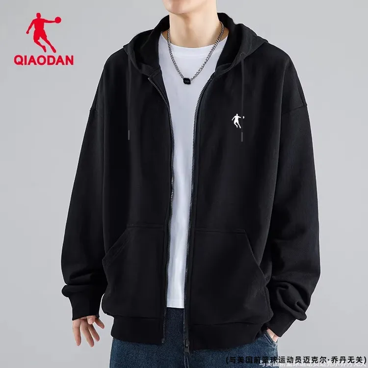 乔丹外套男2025冬季新款官方正品连帽开衫卫衣上衣男士宽松运动服