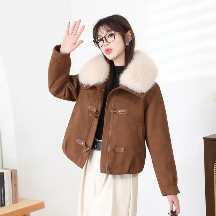 （超大毛领可拆卸）冬季韩版宽松毛领厚暖时尚气质羽绒服外套休闲15