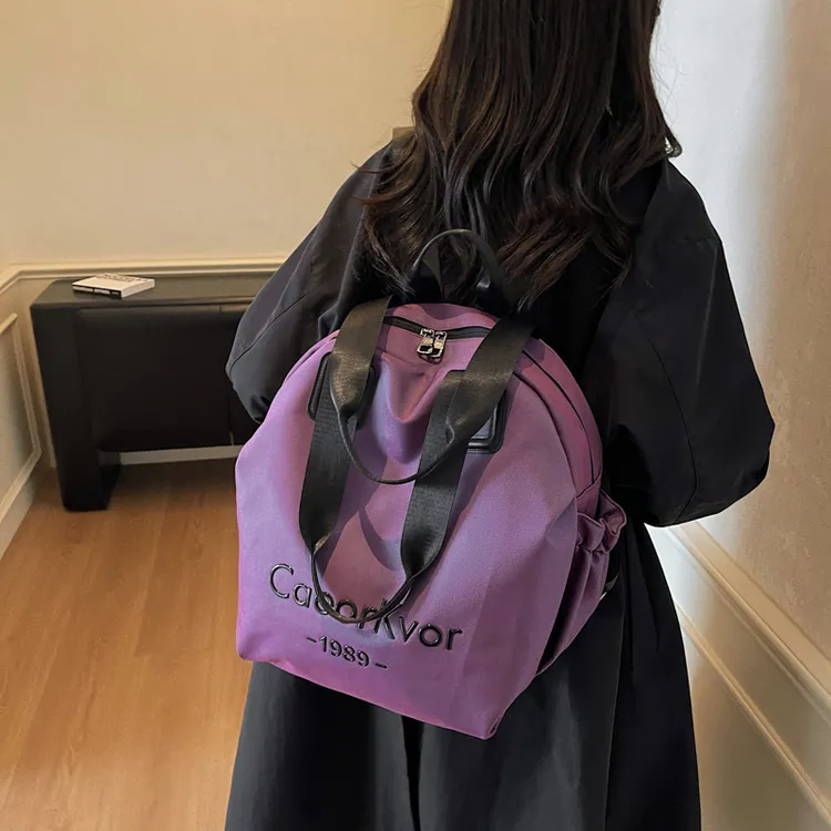 大容量女士多功能托特包超轻拉链款手提款双肩包单肩包洋气百搭商品图