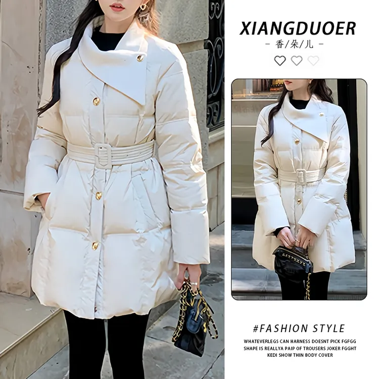 冬日居家通勤双适配的暖系感2025冬季新款减龄小众棉服外套女款