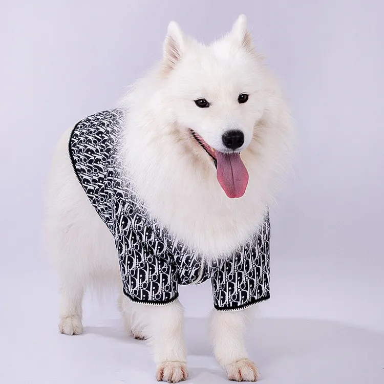 大中型犬加厚绒狗狗萨摩耶拉布拉多宠物衣服秋冬季保暖毛绒外套潮