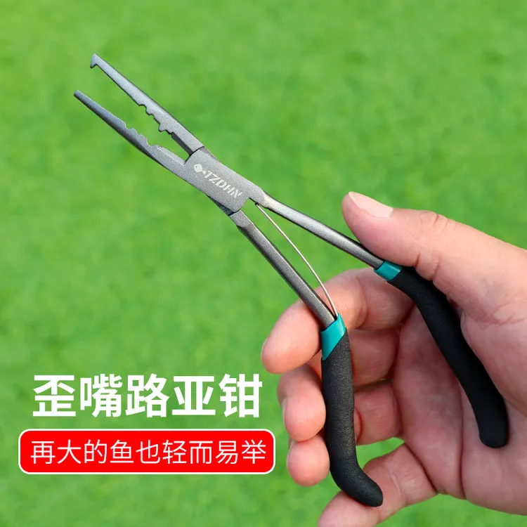 路亚钳子加长控鱼器一体新款多功能开环器超强脱钩器摘钩取鱼钩钳