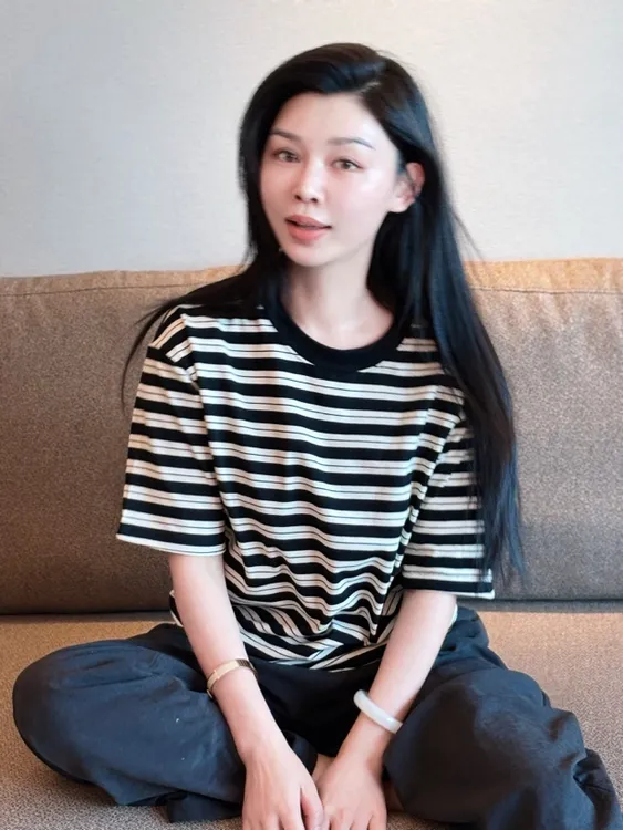 夏季新款条纹质感潮牌宽松修身透气男女同款时尚休闲圆领短袖T恤