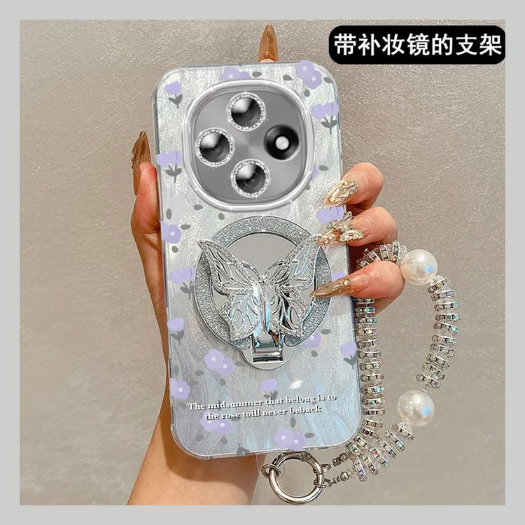 带镜头膜OPPOA6Pro手机壳5G蝴蝶支架PLN110软壳A6pro全包防摔羽纱