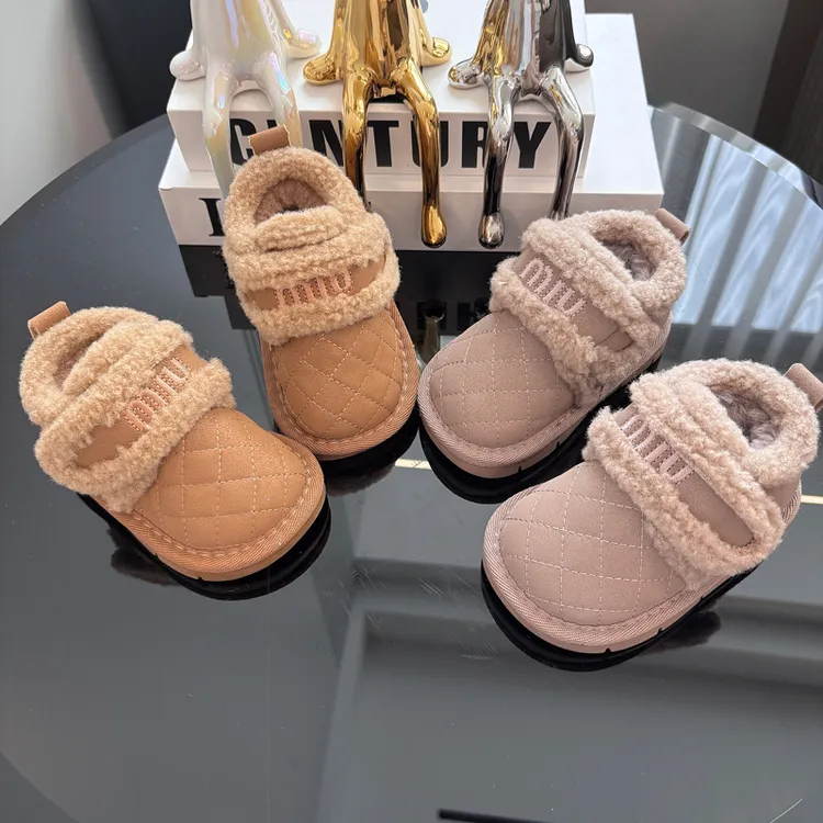 婴儿鞋保暖防踢车缝线童鞋棉靴女棉鞋防滑学步鞋冬季雪地靴