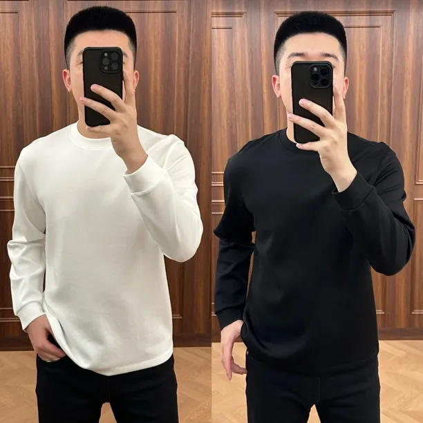 态度｜9812 秋冬男士“羊毛莫代尔”净版百搭长袖T恤