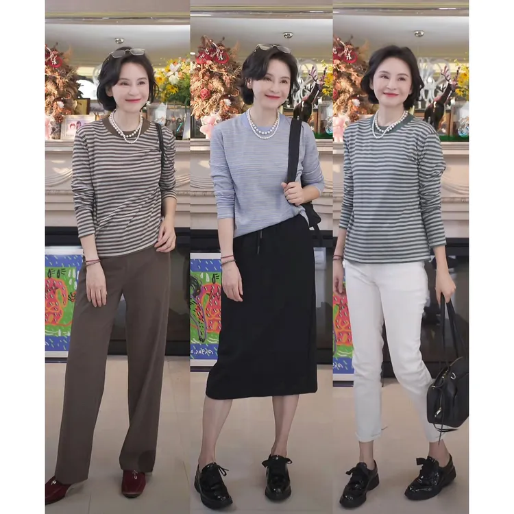 我是摩羯 THE R*W条纹衫德国扬子纱120S及细美丽诺羊毛16针秋上衣