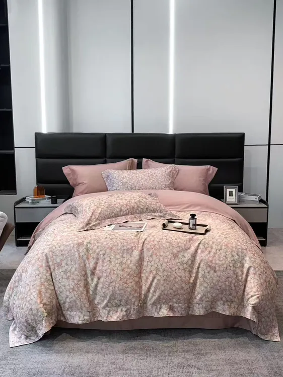 秋冬天丝磨毛数码印花四件套天然保暖四季通用面料柔软亲肤床单款