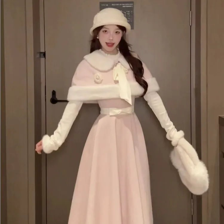 千金风时尚套装显瘦套装女装冬季气质半身裙小香风法式甜美两件套