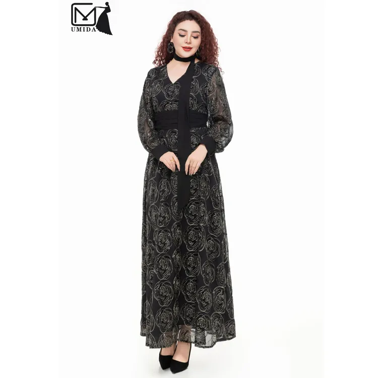 【UMIDA】长款高腰连衣裙