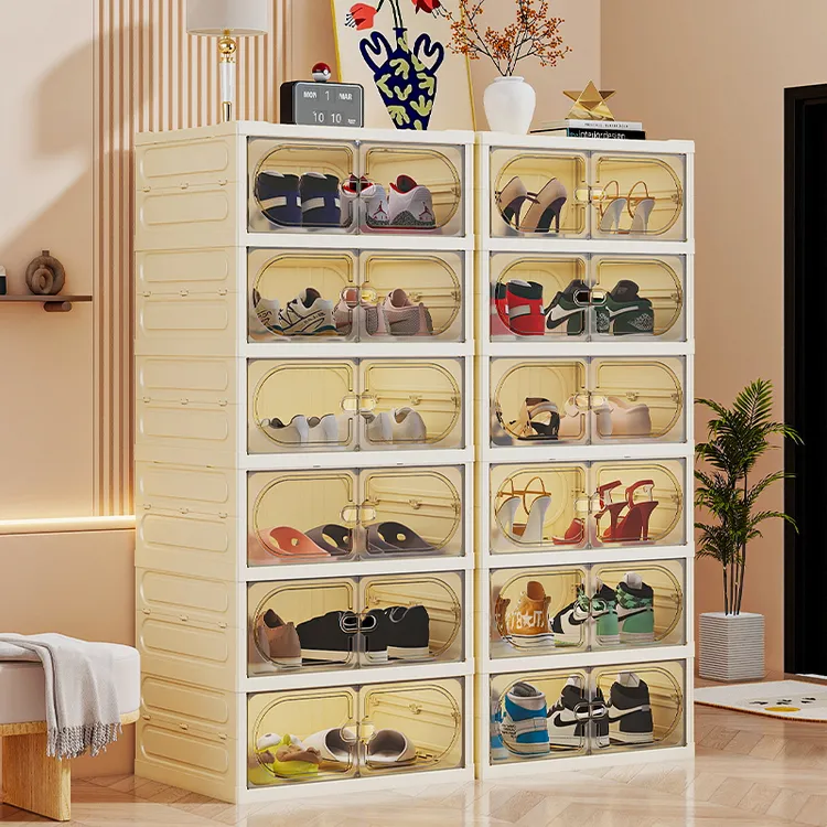 免安装收纳柜家用门口防尘大容量鞋子收纳盒走廊鞋架