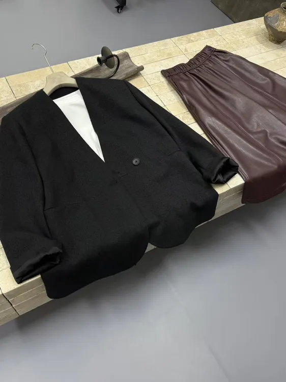 【木兰】原创设计师款肌理感小西装纯色常规款宽松休闲风气质外套