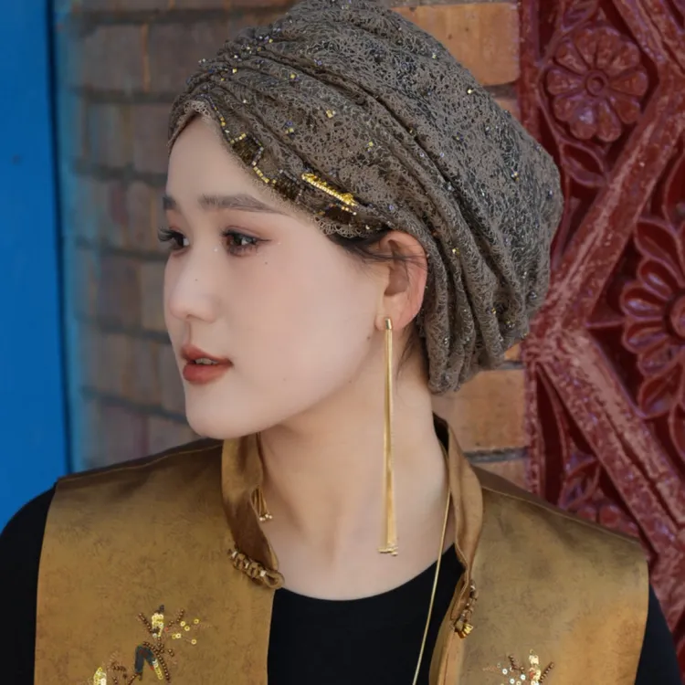 赫法德娜新品雾面碎光3412帽子百搭秋冬款送层层发带