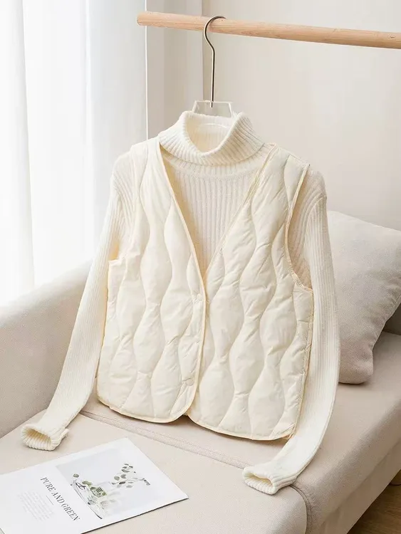 张金家女人味减龄洋气网红羊毛内胆百搭男女同款加厚马甲510