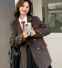 2025年新款雪尼尔西装秋季外套高端时尚气质小西服女