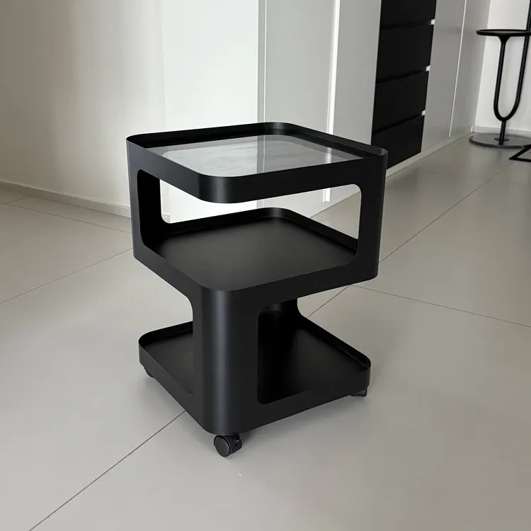 意式极简奶油风床头柜家用卧室小型现代简约高级设计师轻奢床边柜