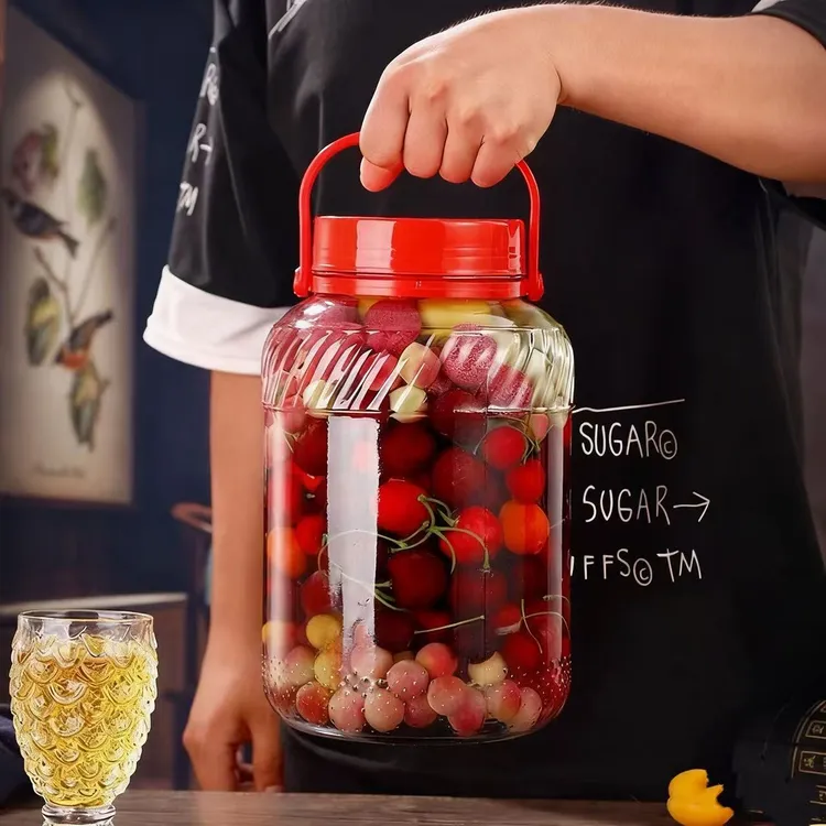 （4斤）加厚玻璃泡酒密封罐果酒养生酒玻璃瓶腌菜泡菜杂粮储物罐