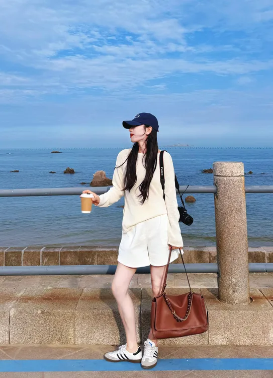 夏季新款老钱风松弛感女装宽松慵懒风薄款长袖上衣气质显瘦短裤