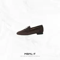 MBNL-F“H.乐福” 混山羊猄皮+水染杏色牛皮乐福鞋 秦磊XM-XXZ9075