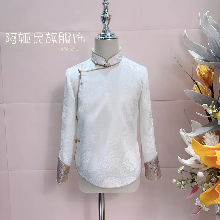 儿童民族元素-小立领衬衫 花儿朵朵