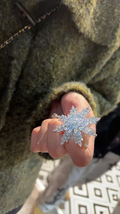 铜合金仿珍珠项链 YUSHA//YY966雪花胸针满钻