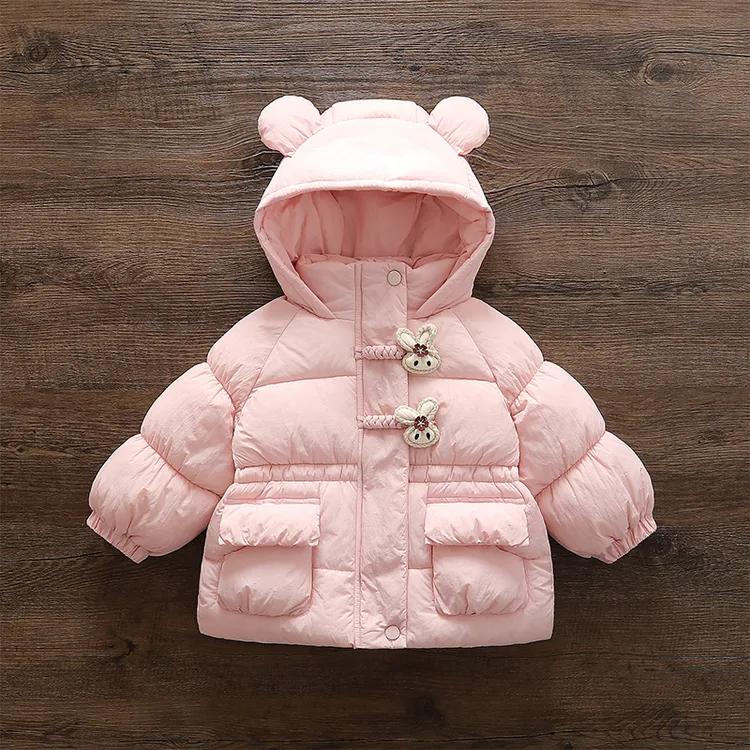 2025朵女童秋冬洋气冬装加绒棉服女宝宝棉衣儿童外套冬季爆款棉袄