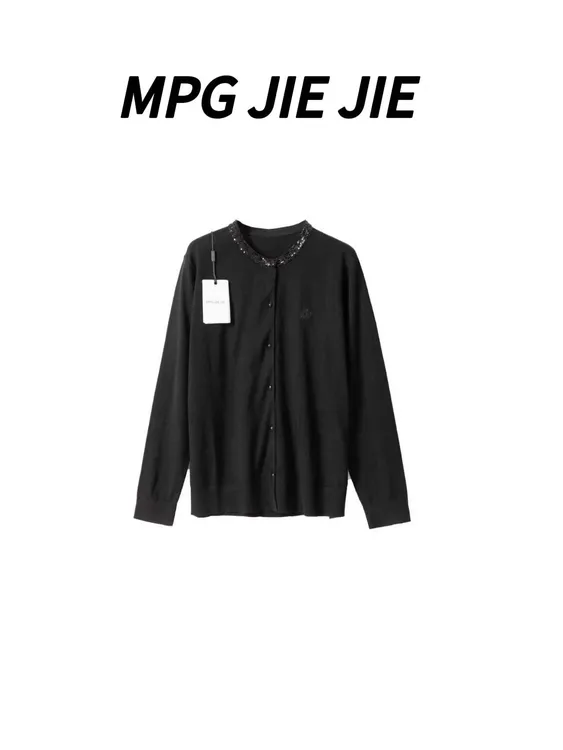 MPG JIEJIE【交响曲】25早秋绵羊毛亮片领口针织衫