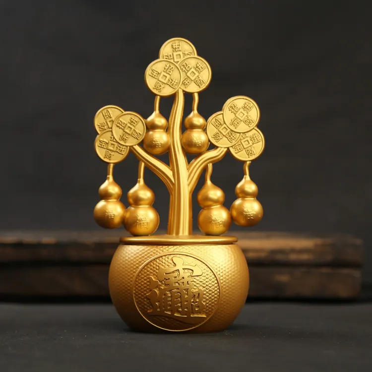 【师傅推荐】福禄摇钱树八方来财转转摆件招财聚宝发财树办公收银摆