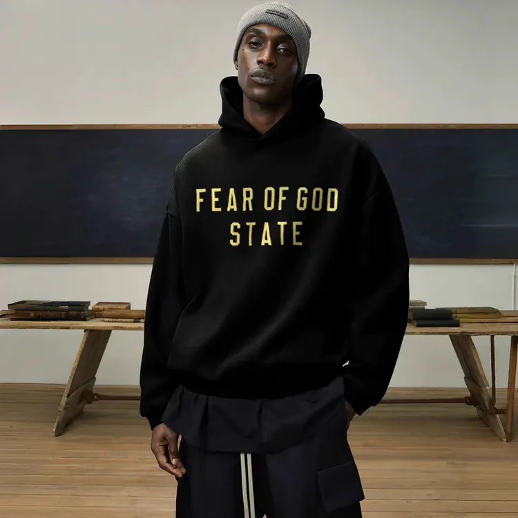 【顺风包邮】秋冬卫衣潮牌FOG主线STATE款美式校园复古宽松男士上衣