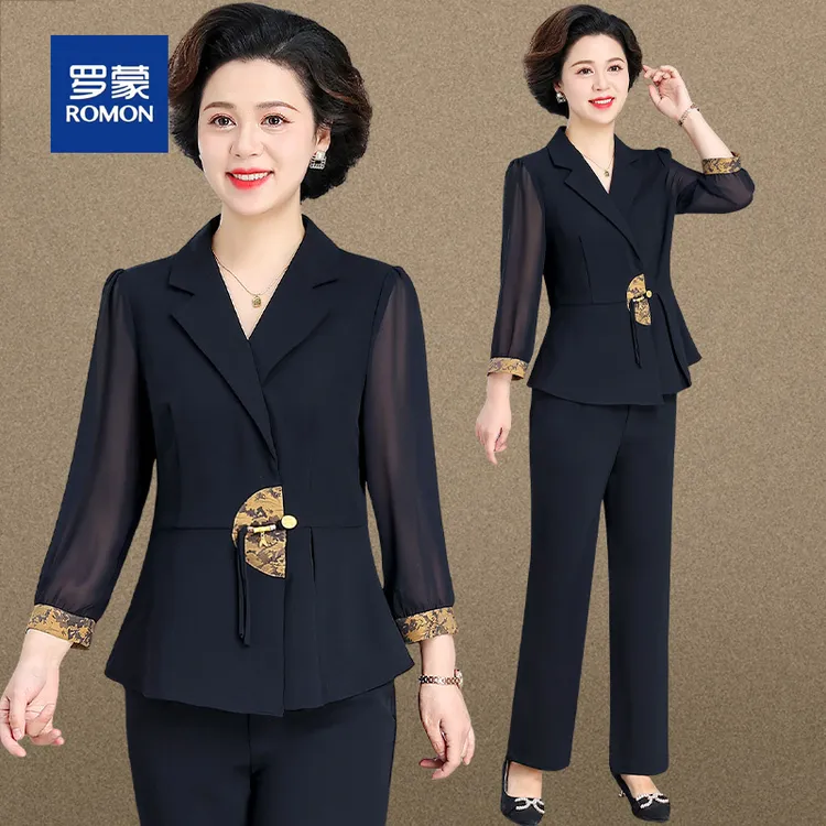 妈妈春夏新中式国风套装2025新款中老年女装夏季气质贵夫人上衣服