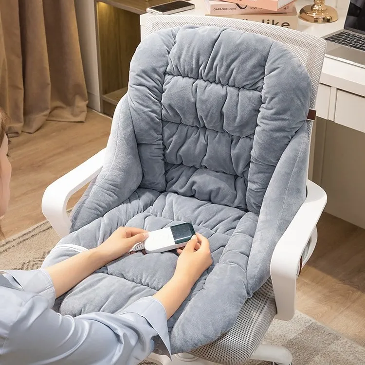 电加热坐垫靠垫一体办公室久坐保暖取暖神器发热座椅垫护腰暖屁垫