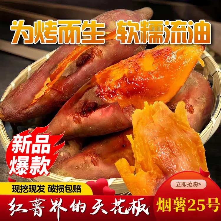 沂蒙山烟薯25号 北纬35°黄金种植区 糖心蜜薯 软糯香甜 烤地瓜 
