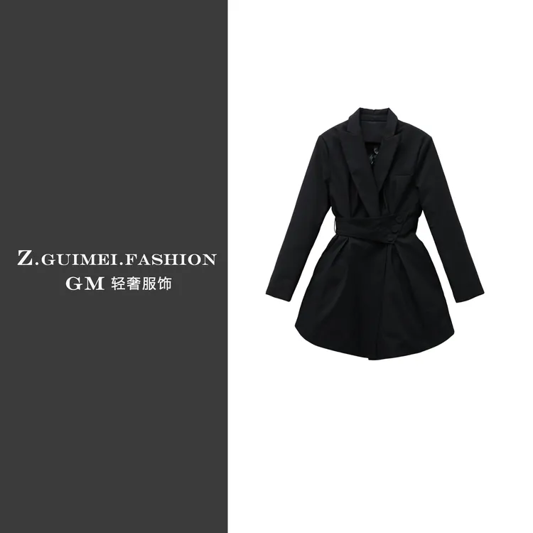 【肆姐高定】风衣款收腰中长款羽绒服X3531